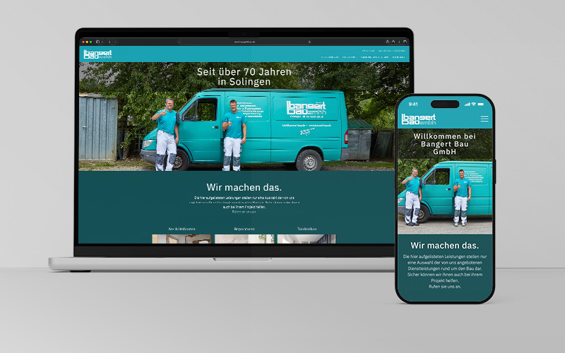 Website für Bangert Bau GmbH