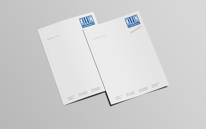 Klein Fliesendesign Briefbogen