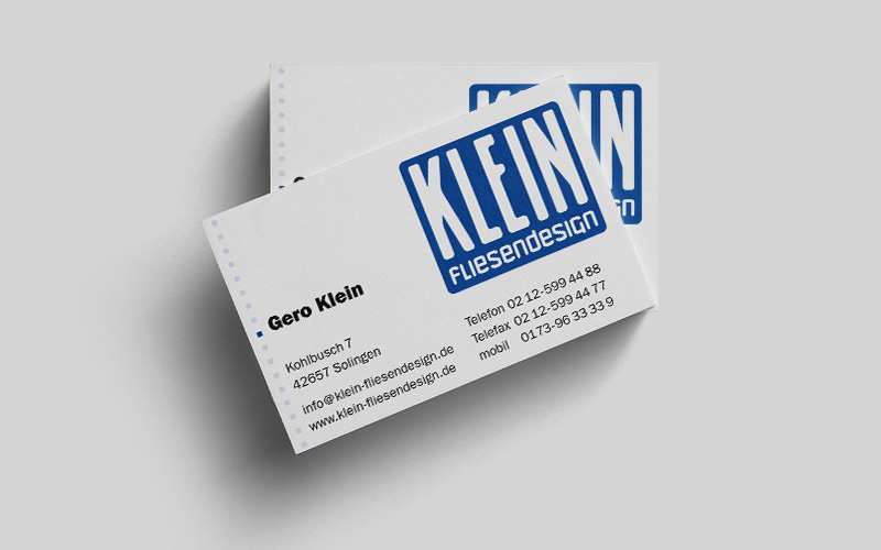 Klein Fliesendesign Visitenkarten
